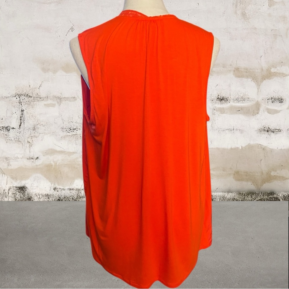 A New Day Reddish Orange Sleeveless Blouse Size XL - Picture 4 of 6